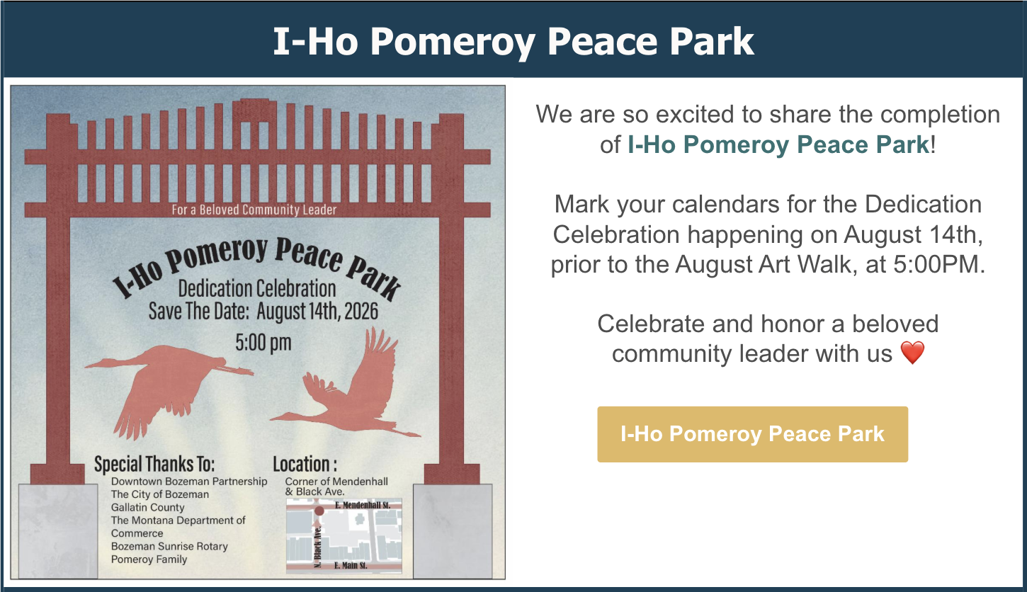 I-Ho Pomeroy Community Peace Park Dedication