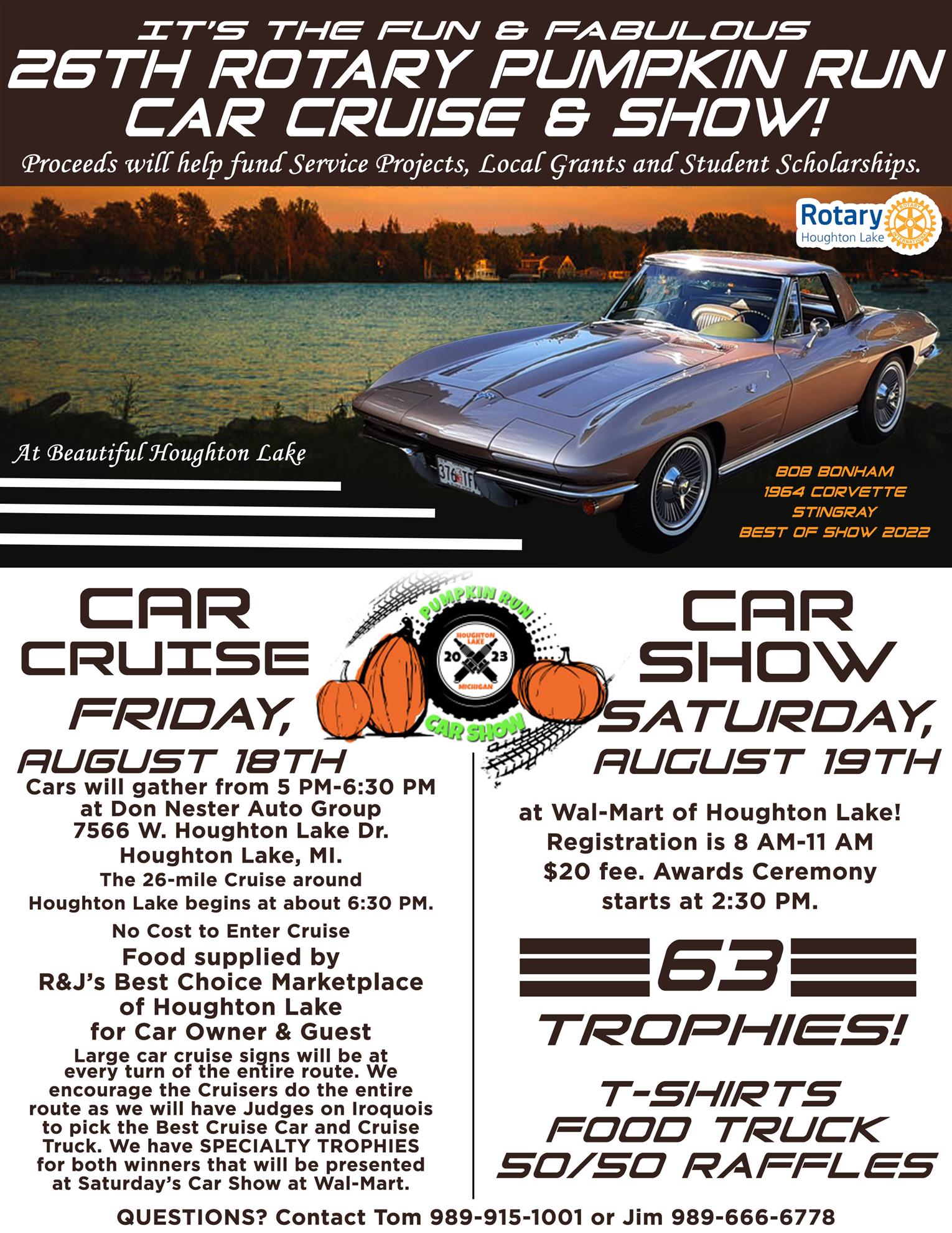 2023 Rotary Car Show & Cruise Rotary Club of Houghton Lake