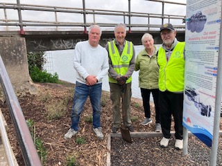 Rotarians Harry Bracegirdle, Michael Crowe, Marea Ellard and John Ellard.
