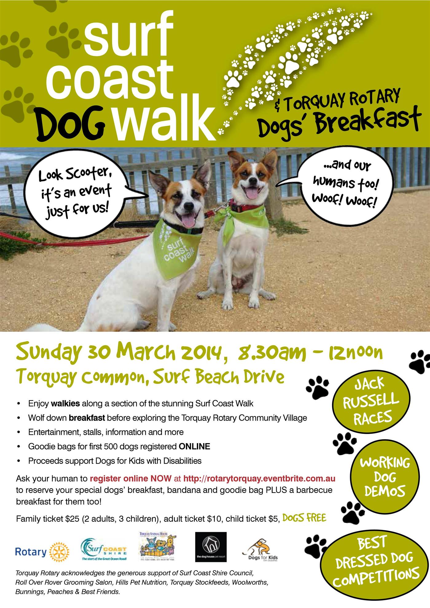 Surf Coast Dog Walk Rotary Club of Torquay