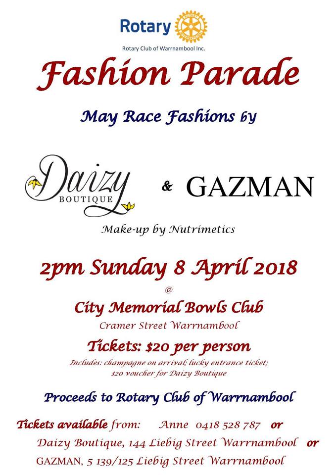 FASHION PARADE Rotary Club of Warrnambool