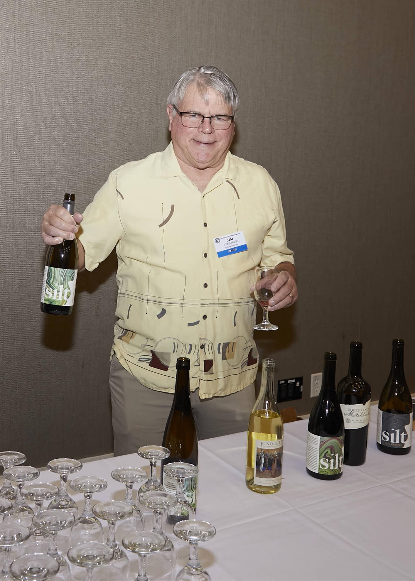 Wine reception sponsor, Jim Henderson.