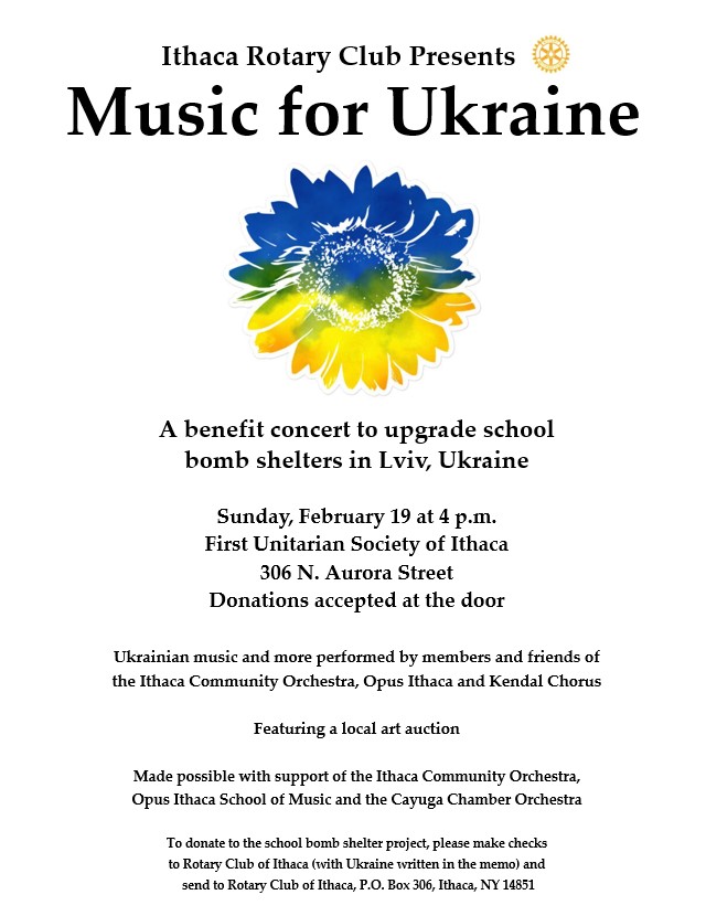 Poster for Music for Ukraine event