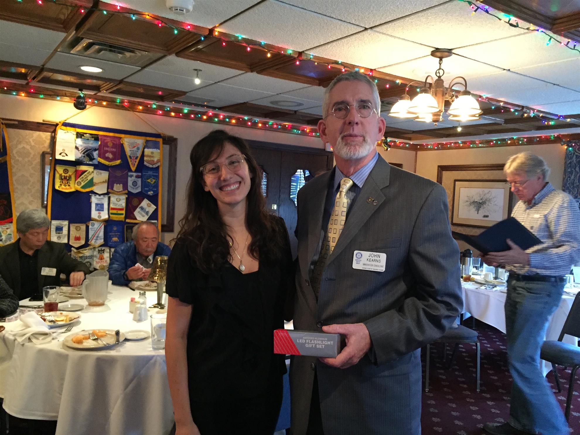 President John Kearns thanks speaker Kathleen-Bush-Joseph | Rotary Club of Chicago-O'Hare President John Kearns thanks speaker Kathleen-Bush-Joseph | Rotary Club of Chicago-O'Hare