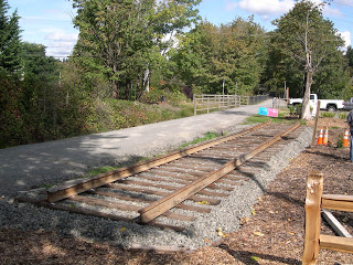 Rails in place