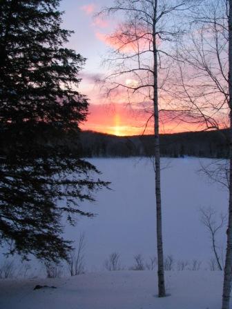 Winter Sunrise on Varnum Pond