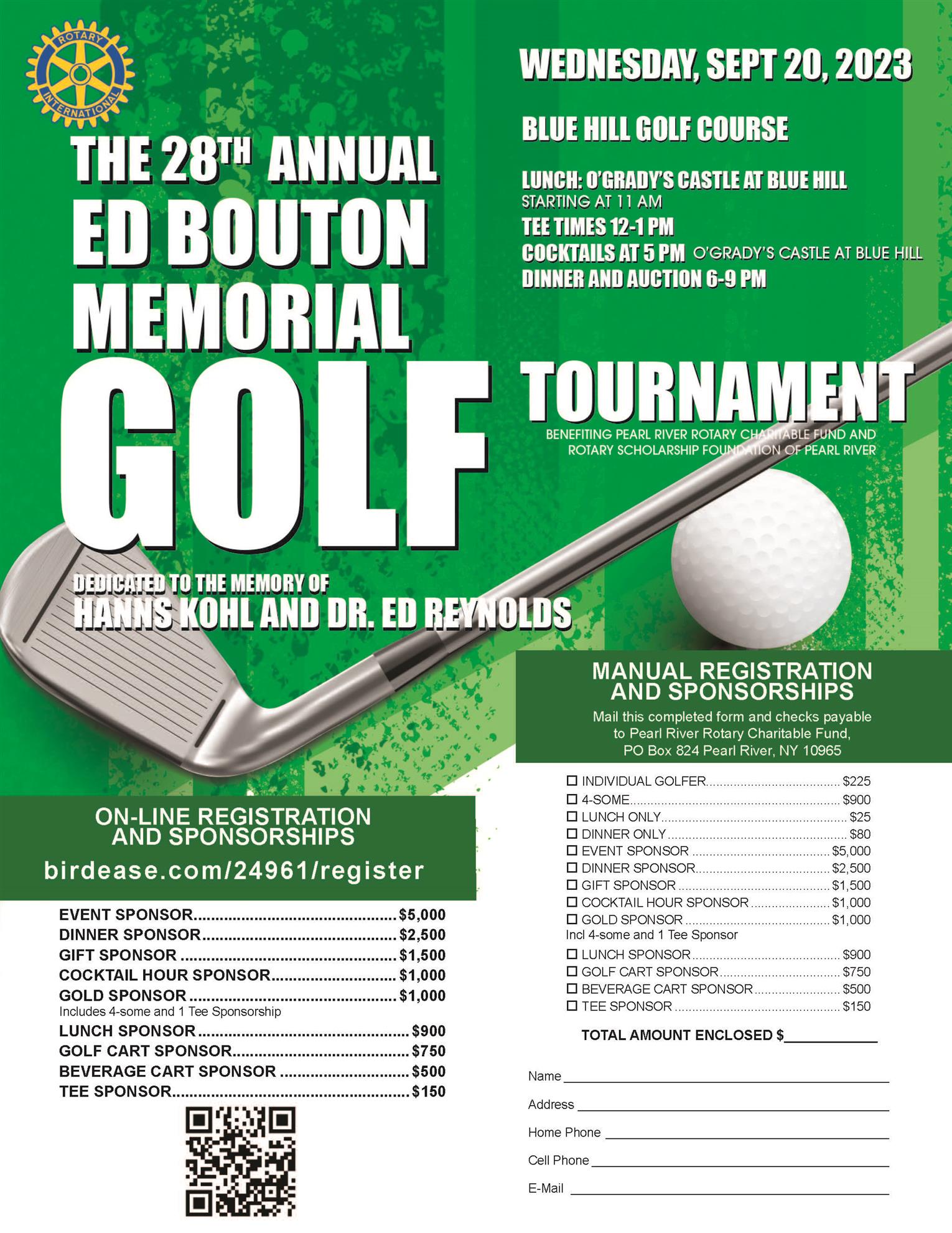 The 28th Annual Ed Bouton Memorial Golf Tournament | Rotary Club of ...