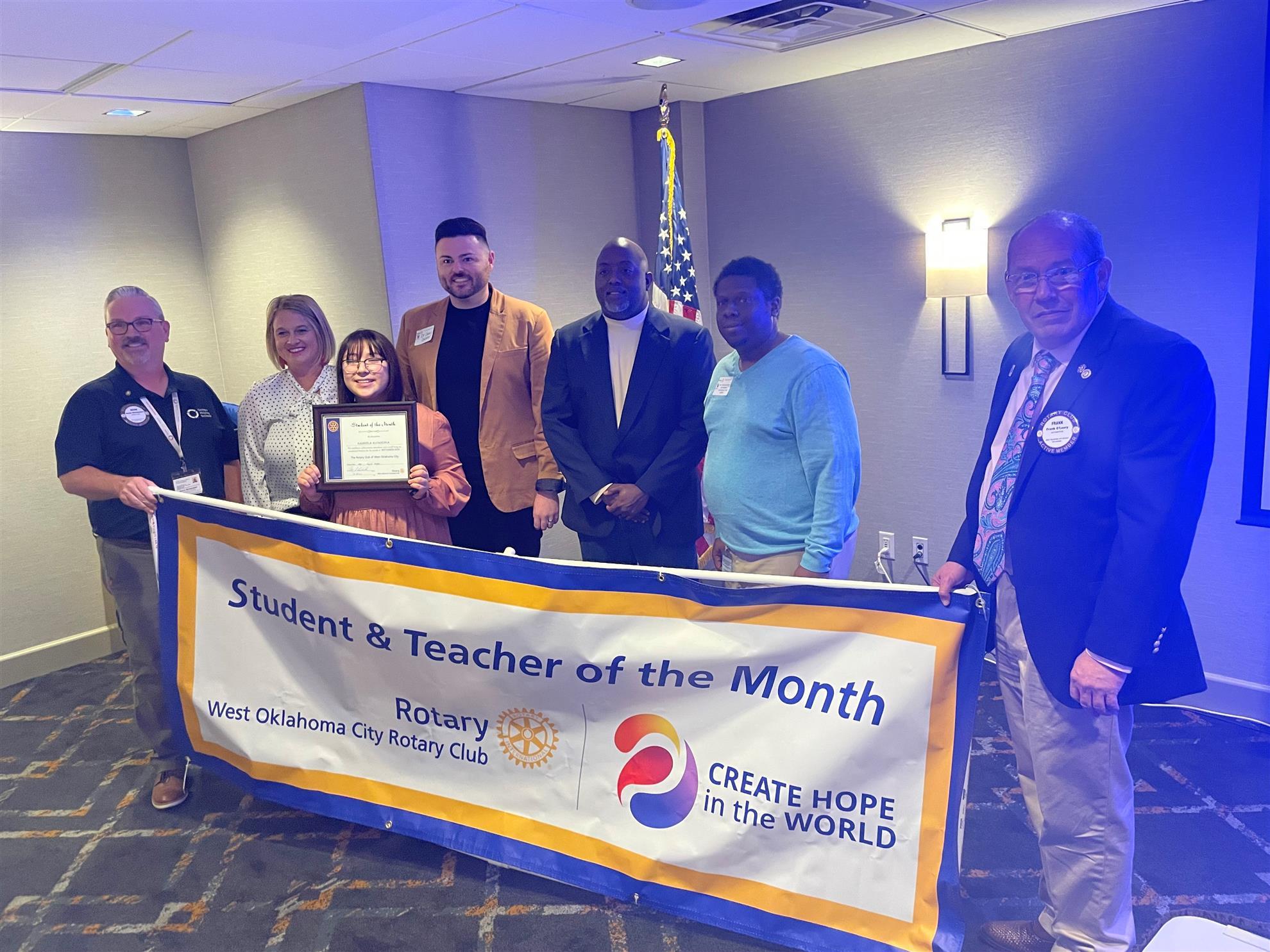 September Student Teacher of the Month