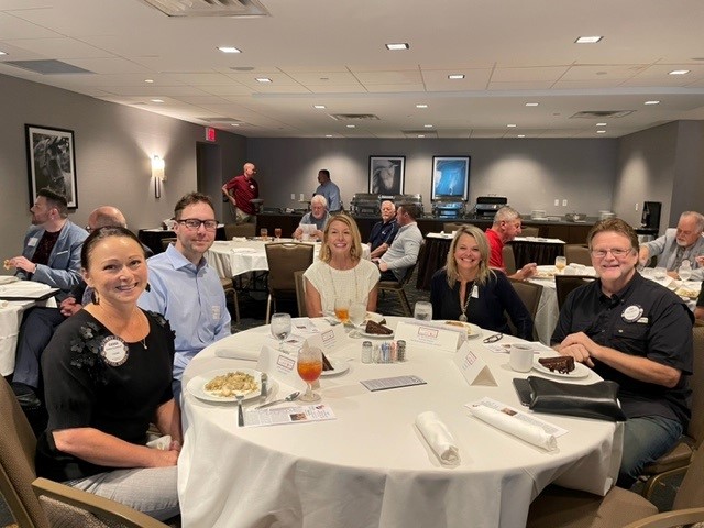 Danna Szymanski, Beckey Young, John Johhnson Co-hosting Mr. Grahm Johnsonsonand  Mrs. Brayden Savage