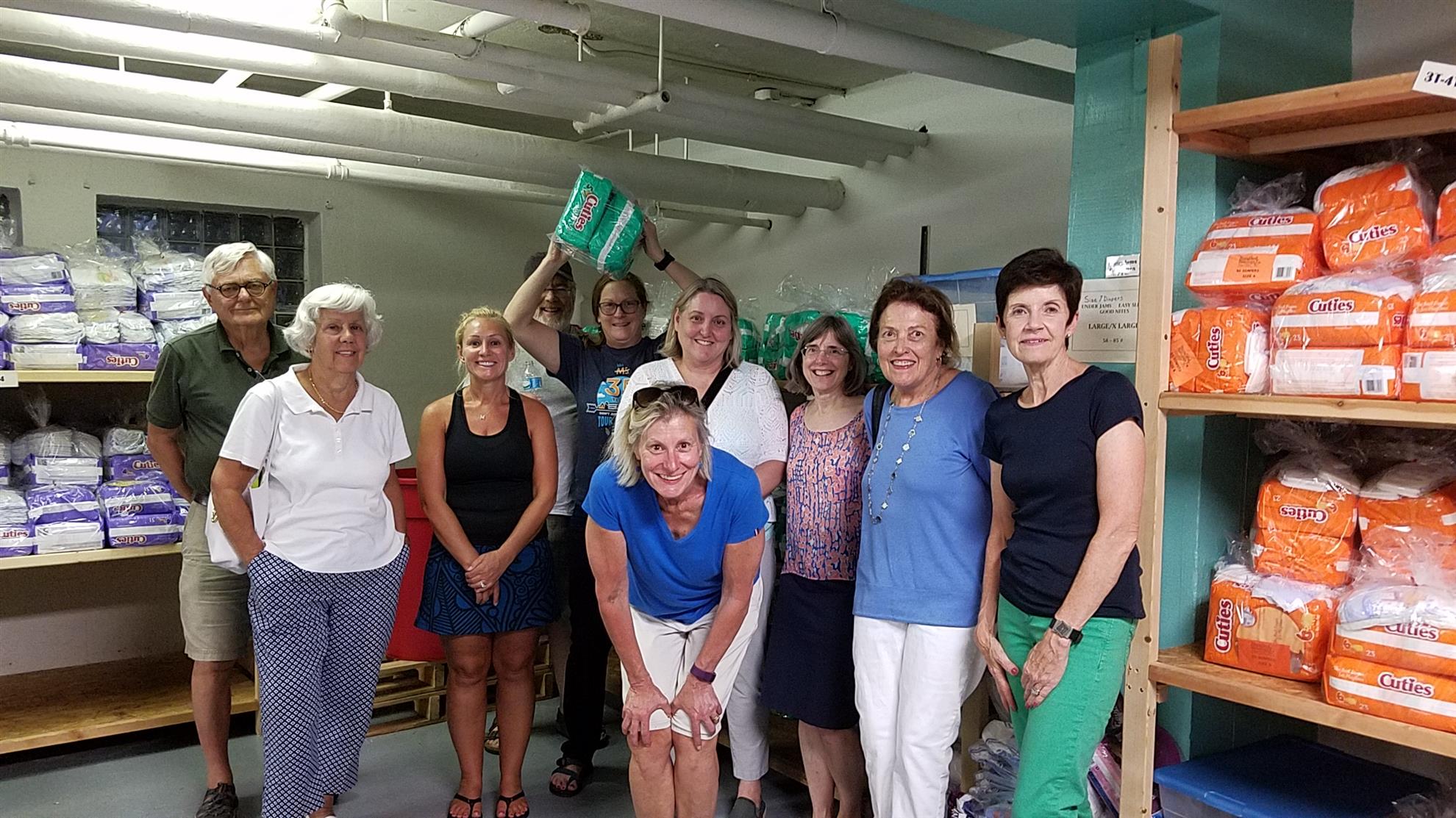 Packaging Diapers for Bundled Blessings Pantry