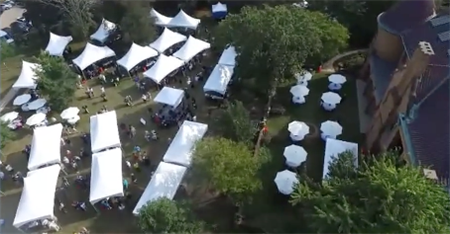 Taste of Evanston from the air