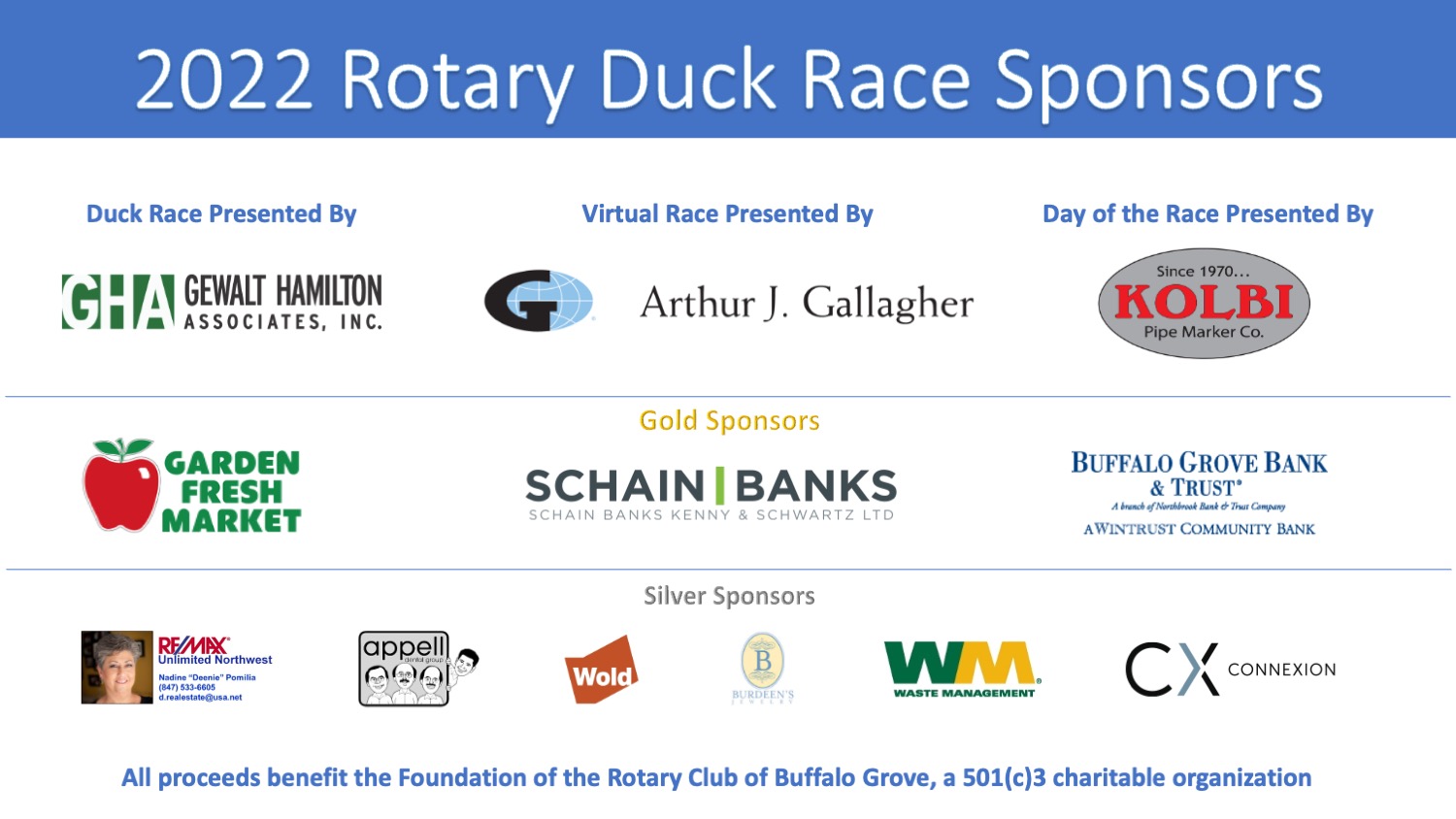 Get Ready for the Rotary Duck Race! Rotary Club of Buffalo Grove