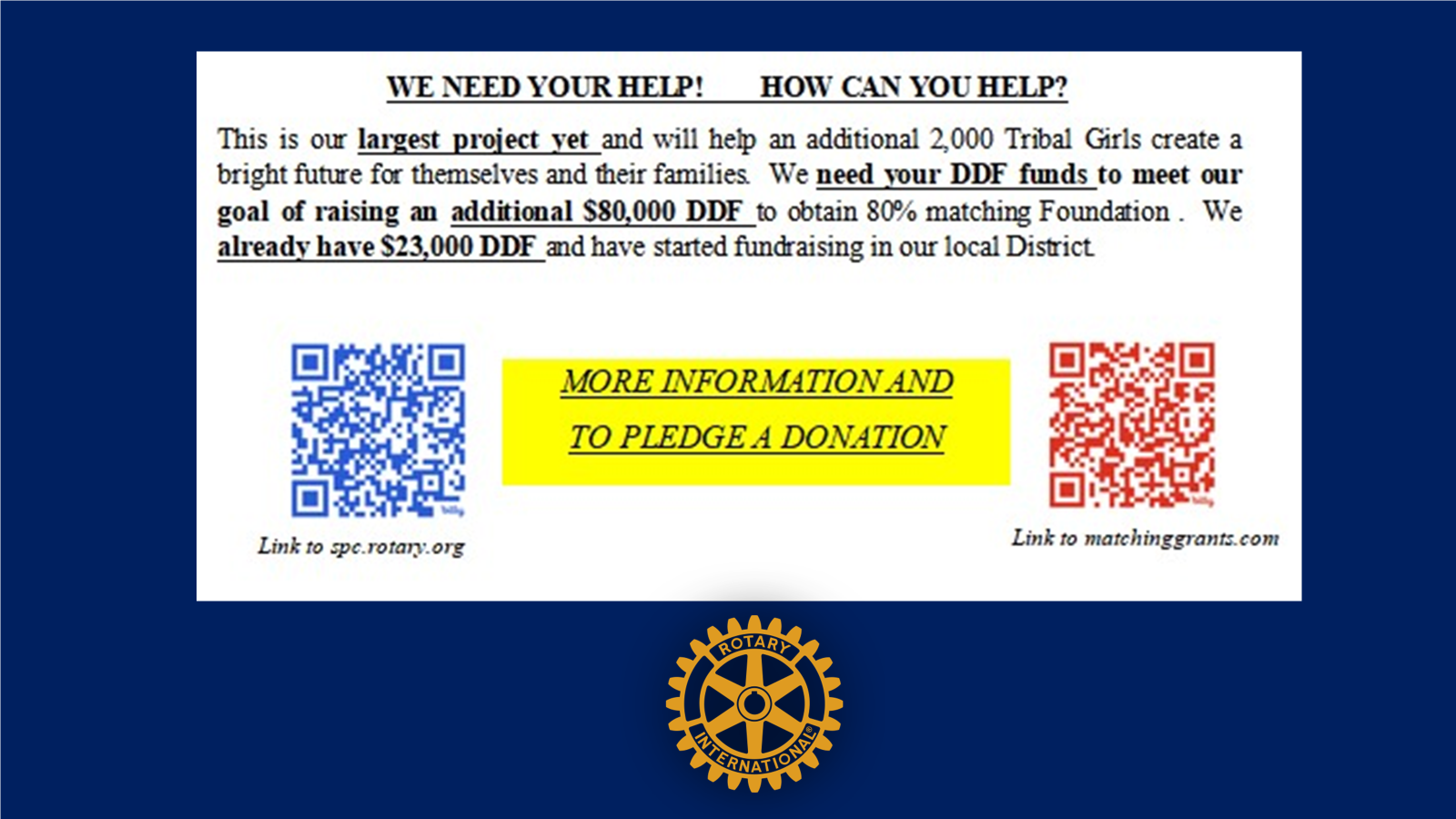 DDF call for Dream Girls Global Grant Project