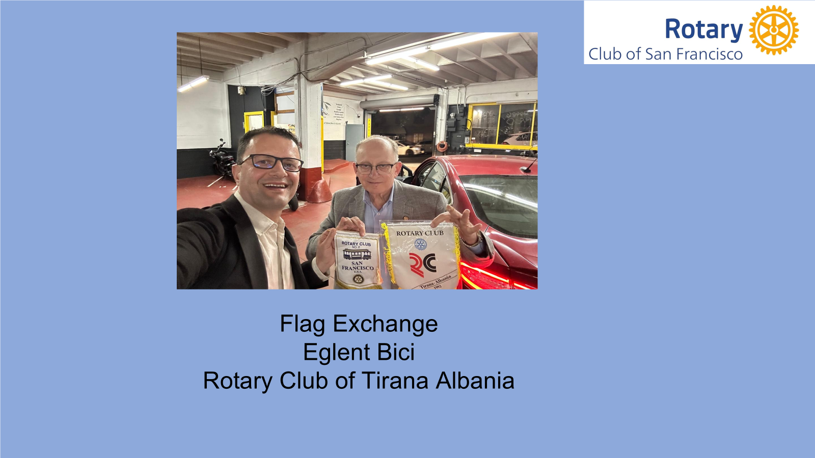 Flag exchange with Eglent Bici