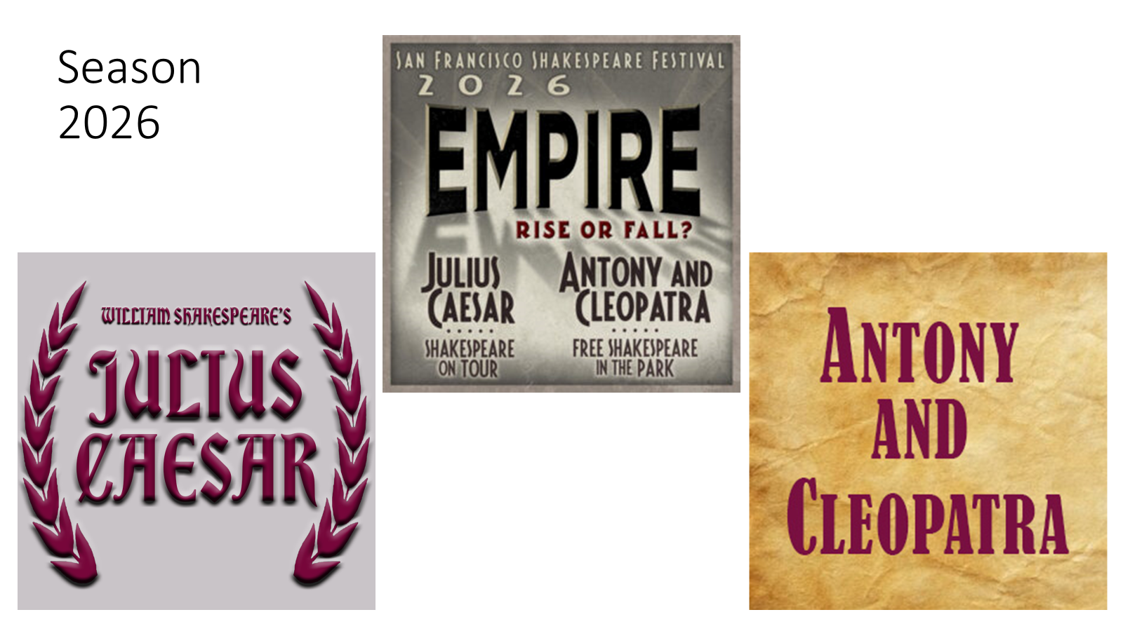 2026 Season of SF Shakespeare Festival
