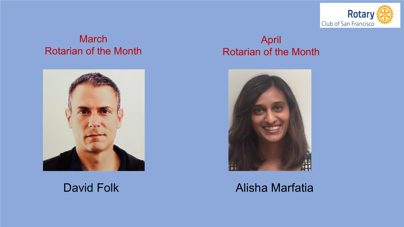 David Folk and Alisha Marfatia