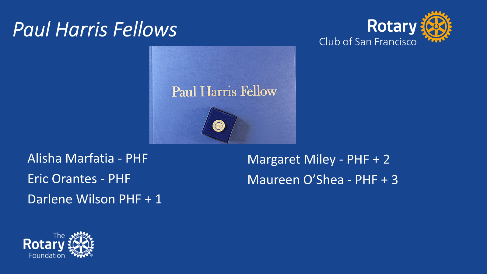 Paul Harris Fellows April 2026