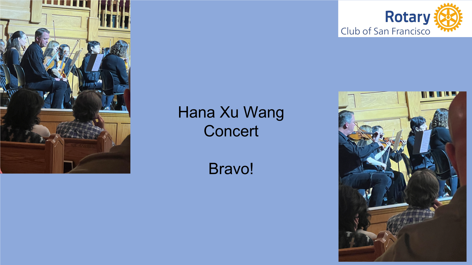 Hana Xu Wang on violin