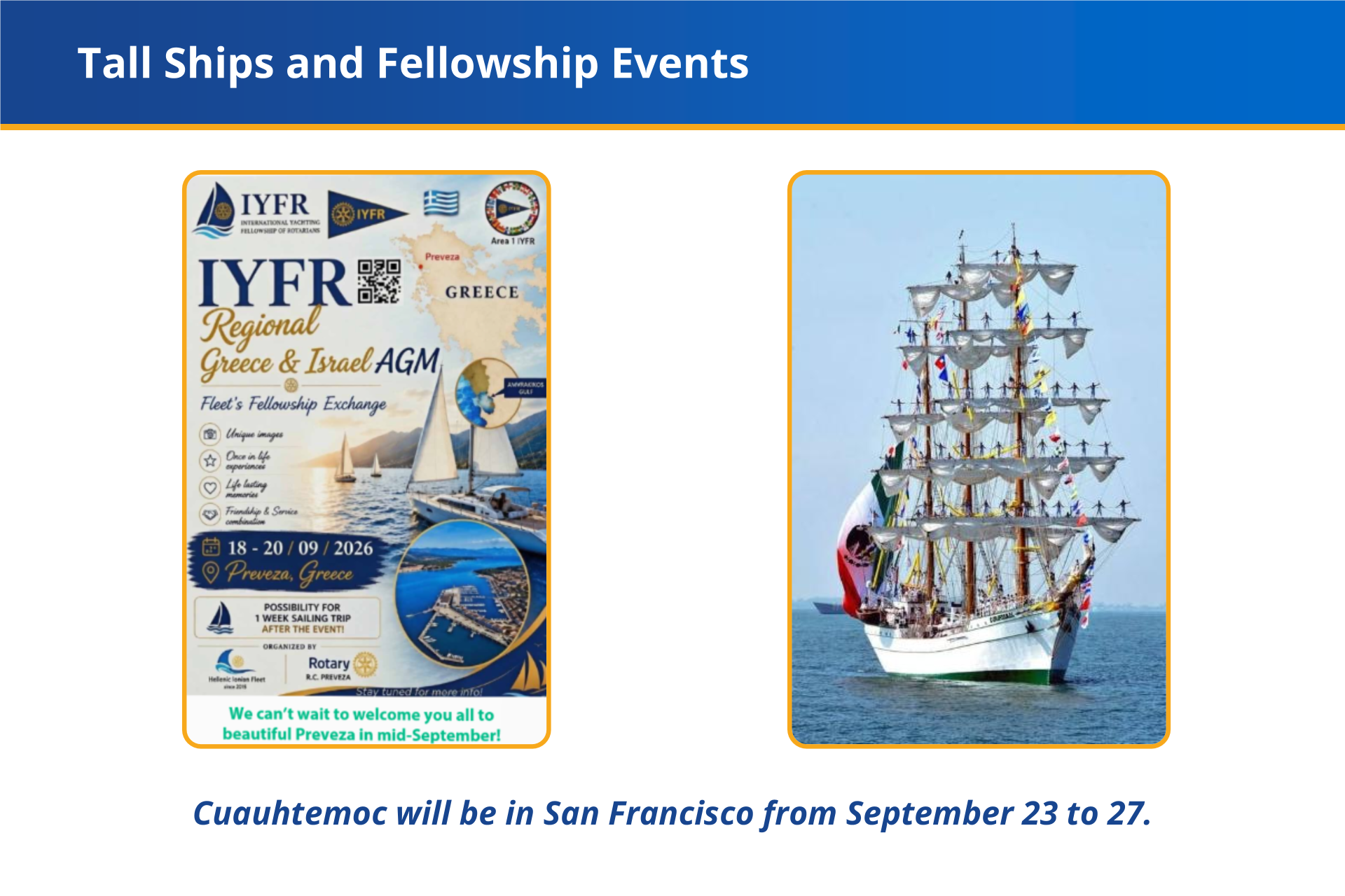 Tall Ships and Fellowship
