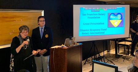 Robin Azevedo presented on behalf of the San Francisco Rotary Foundation