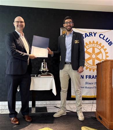 James Horsman and President Ozan