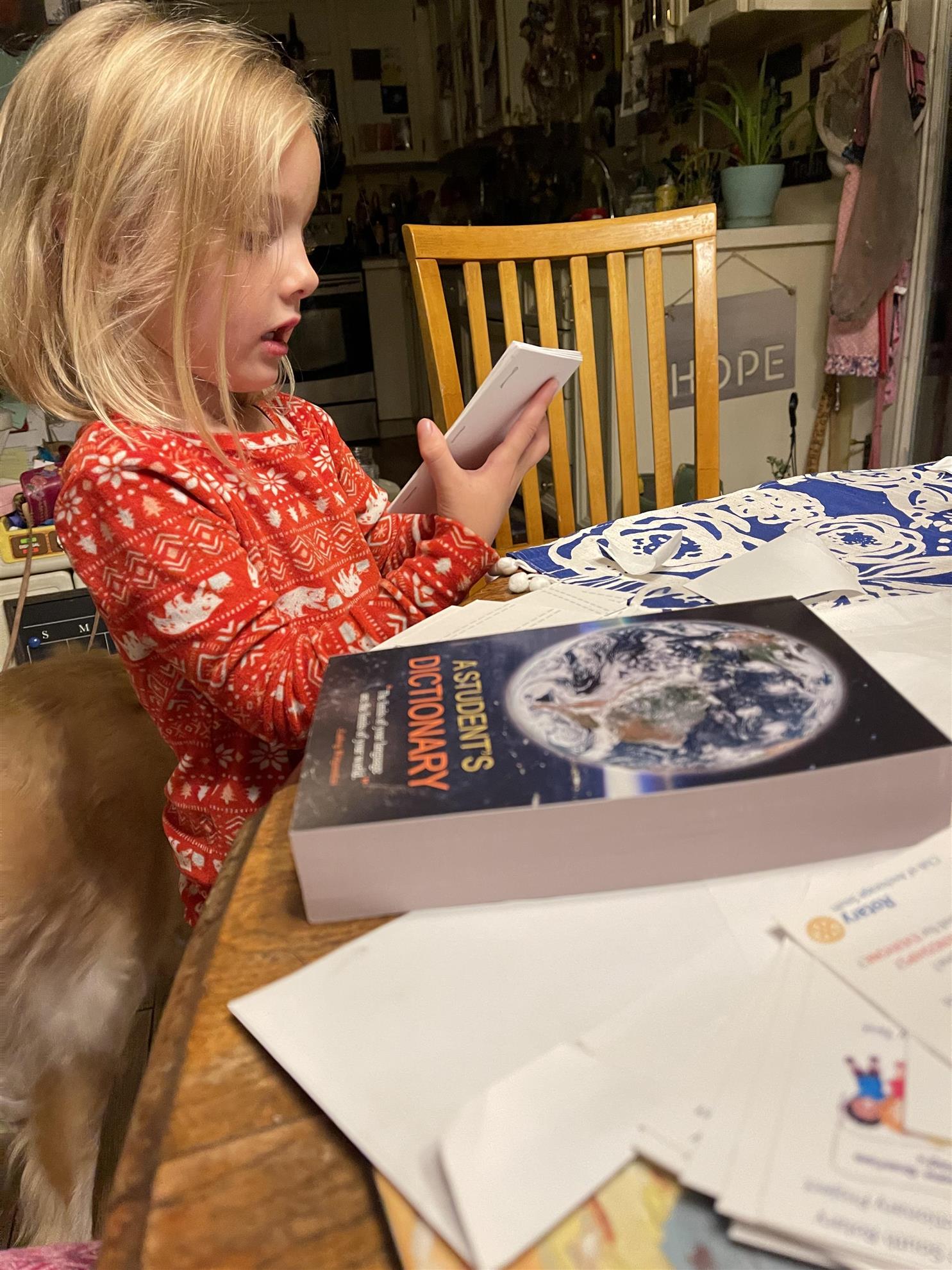 In Rotarian families, everyone lends a helping hand to deliver dictionaries to third graders!