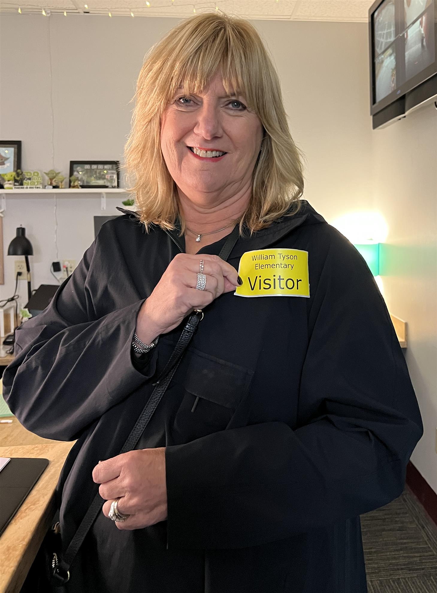 ASR President Denise on the dictionary delivery trail, this stop: William Tyson!