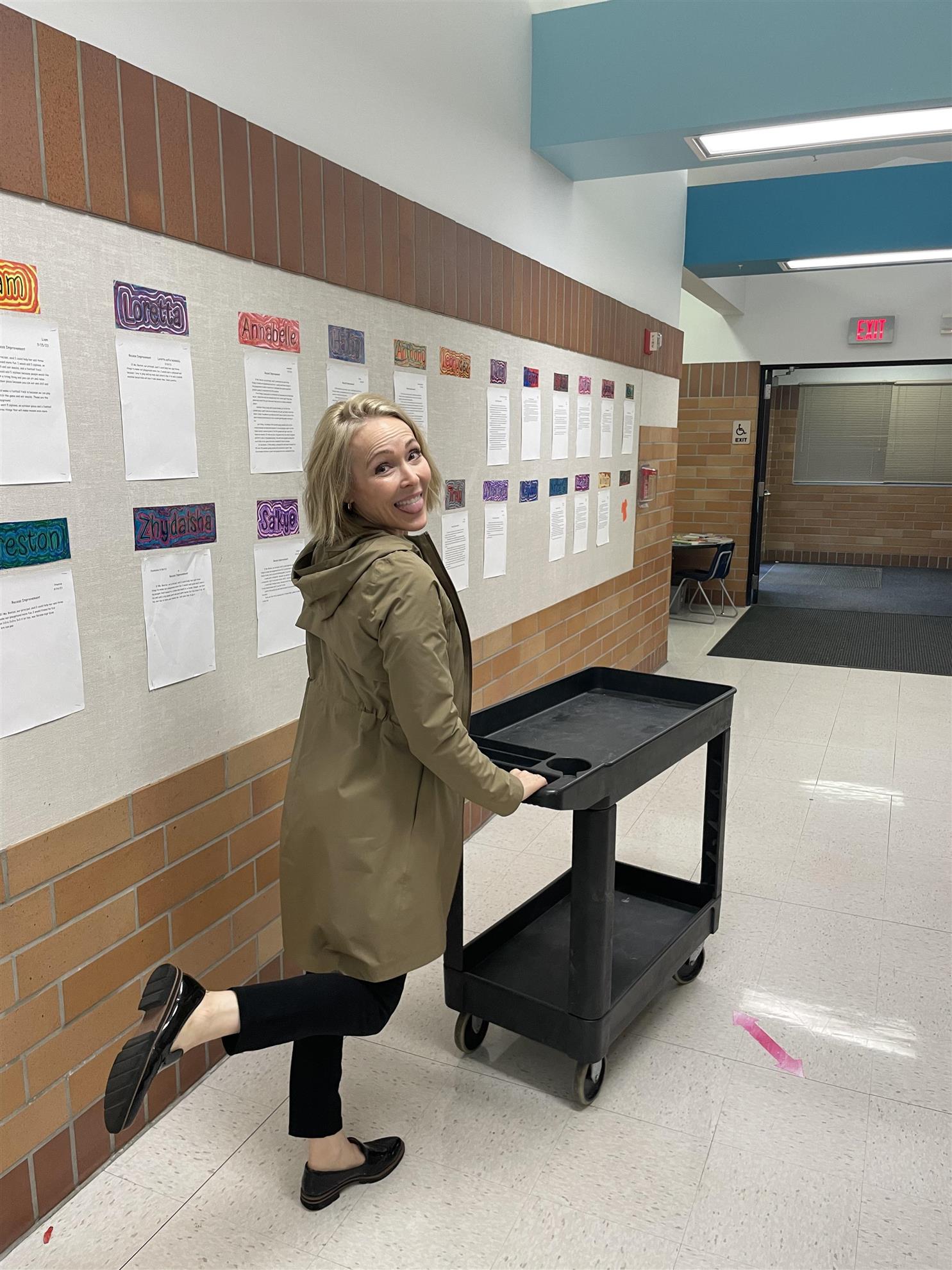 ASR's very own, Cathleen Lewis, after delivering dictionaries!