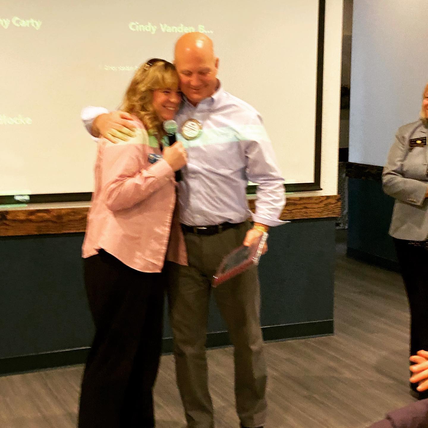 Mike Ferris is recognized as District Governor Elect! Whoop! Whoop!