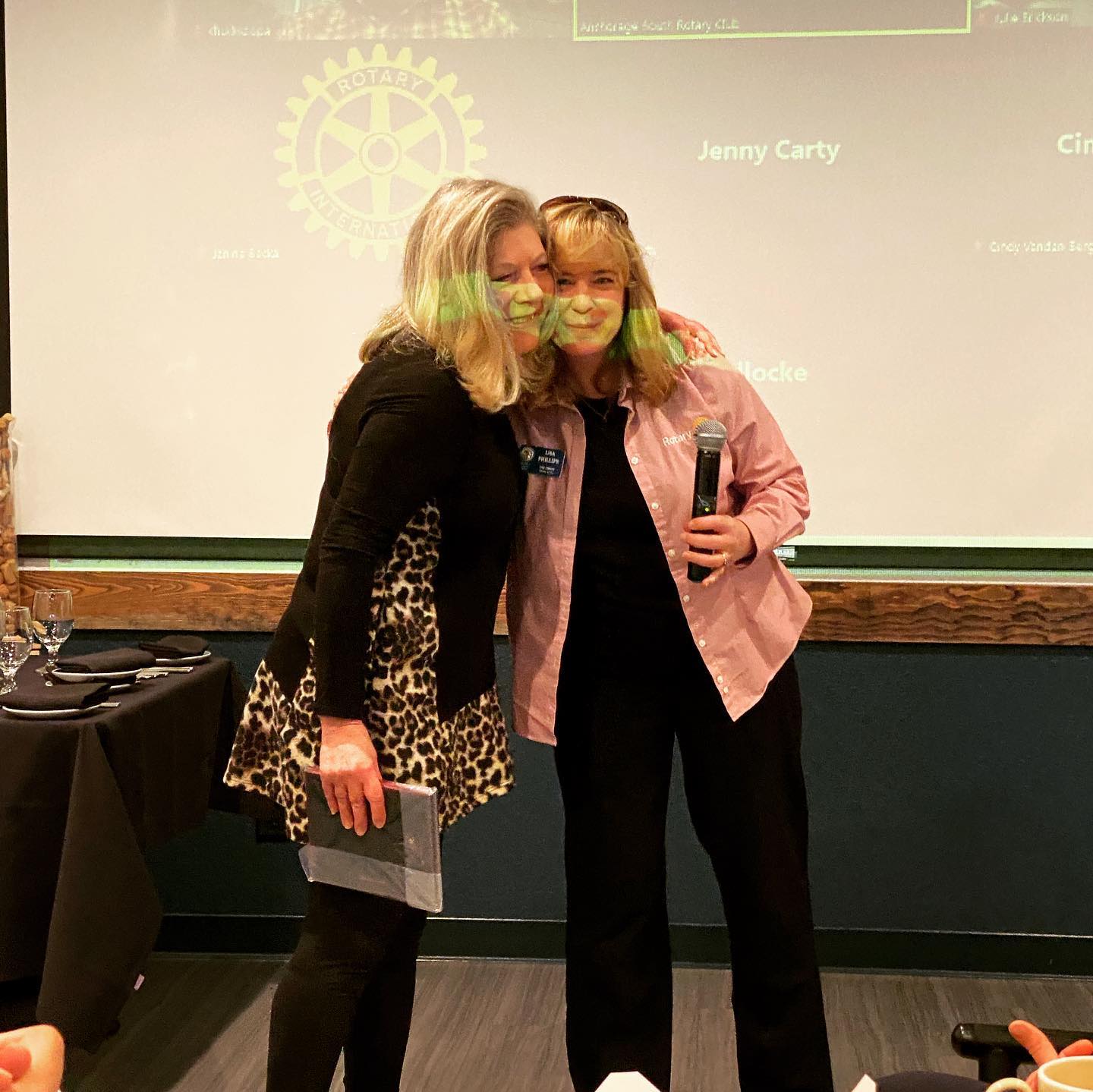 The real MVP - Janine - is recognized for her work at the district level as District Administrator!