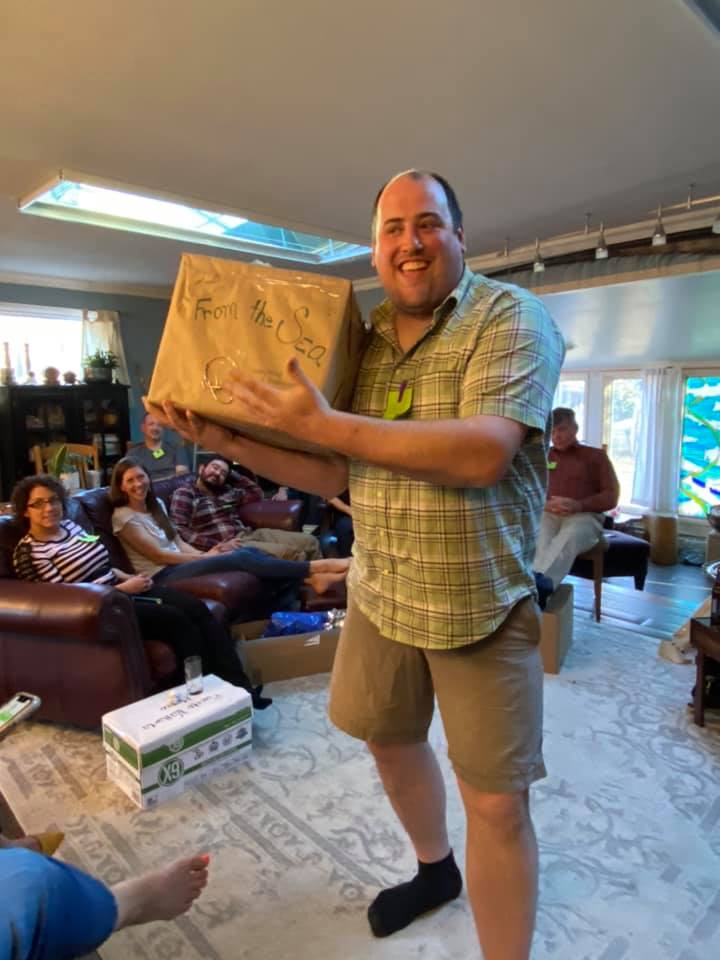 President Chris doing his best Vanna impression.