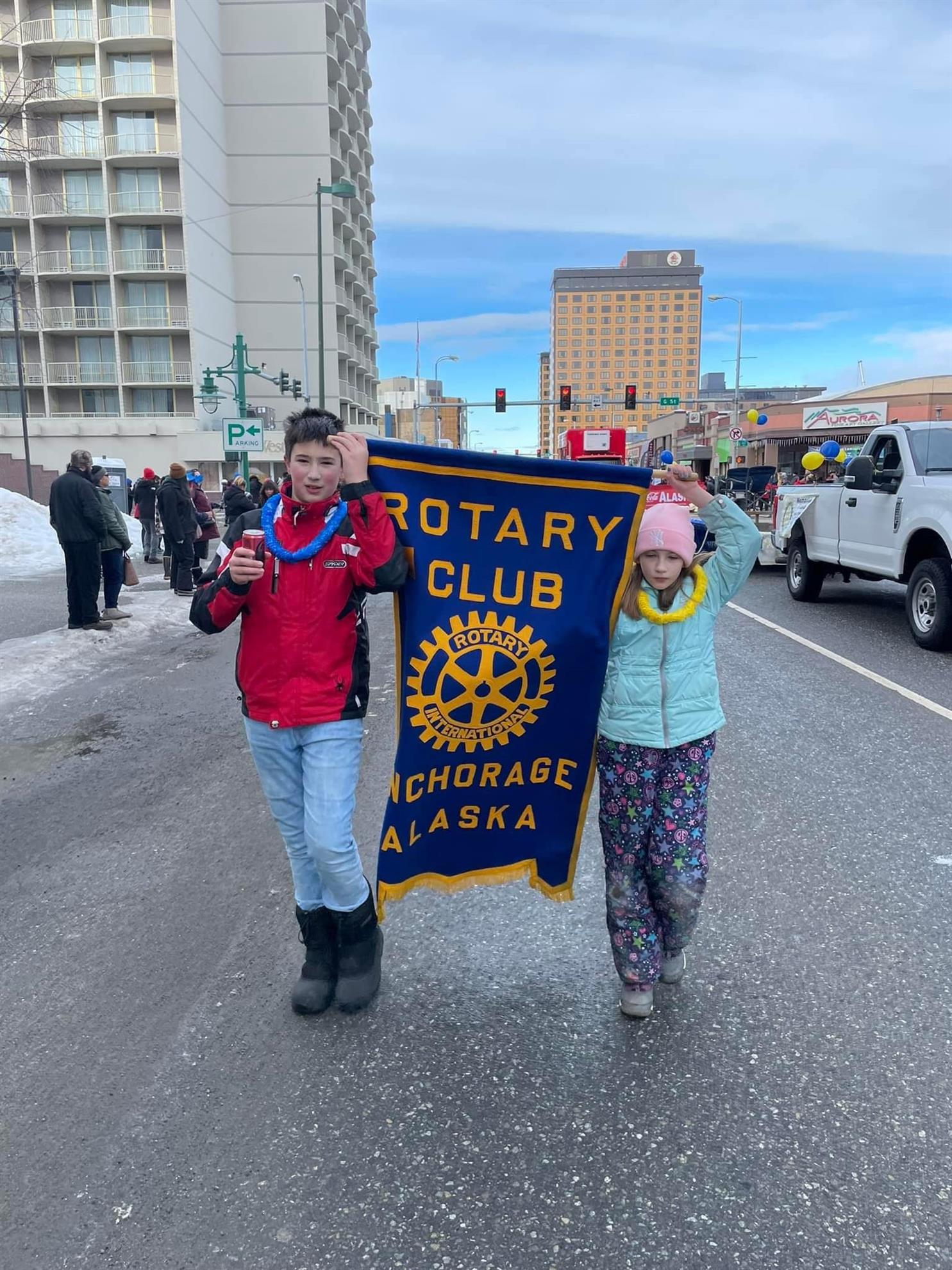 Enlisted some future Rotarians to join us, James & Miranda!