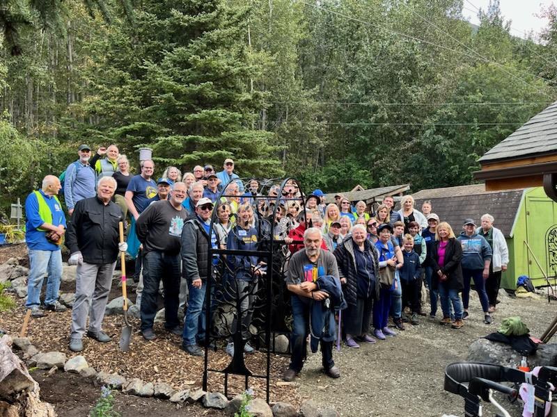 Eagle River Nature Center Pollinator Project | Rotarians volunteering as part of "Life on Land".