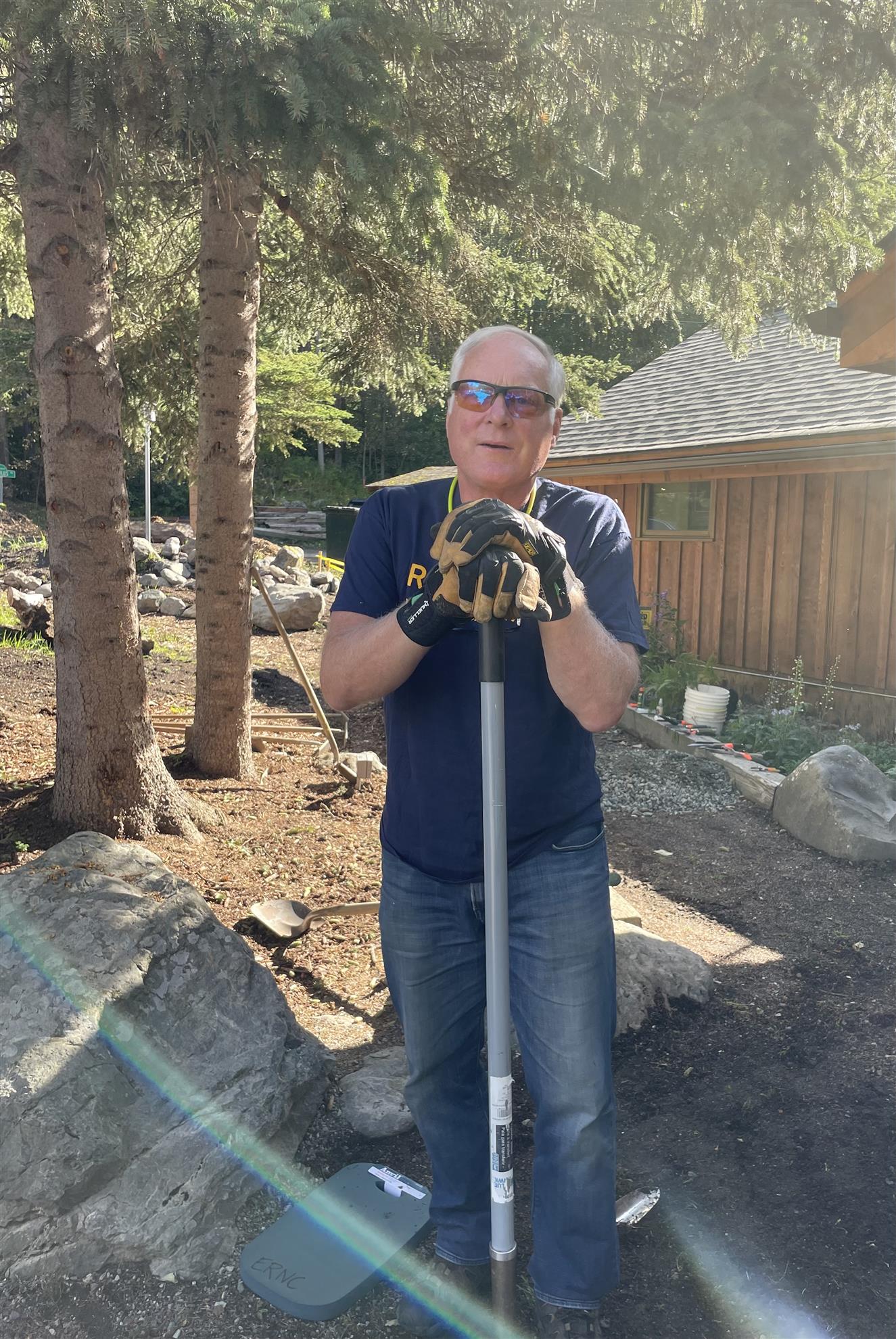 Eagle River Nature Center Pollinator Project | Rotarians volunteering as part of "Life on Land".