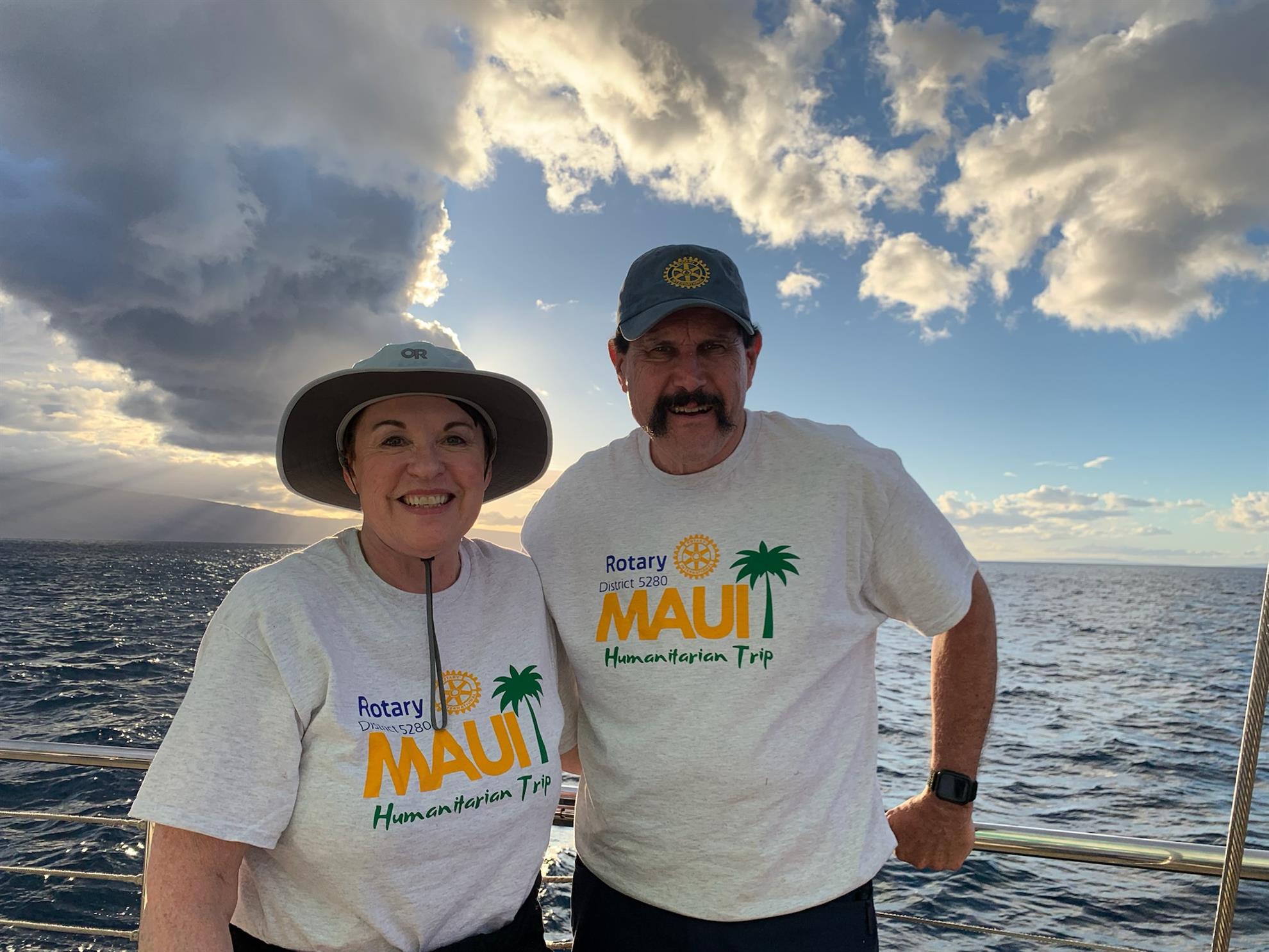 Rotarians Dan and Debbie Fox providing "Service above Self" at Humanitarian projects in Maui, HI