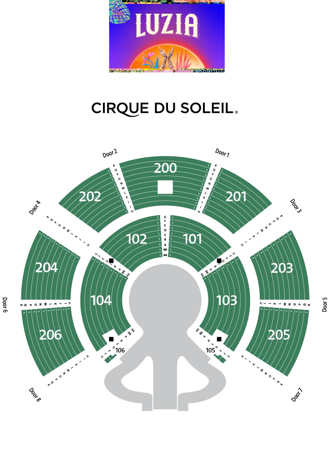 Cirque du Soleil Seating Plan