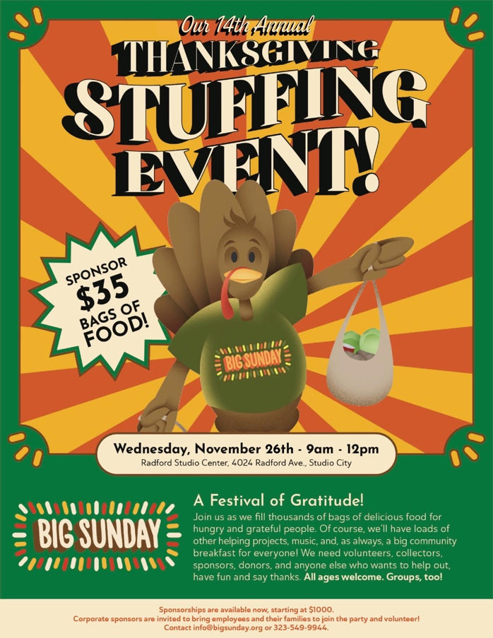 WRC Service - Big Sunday’s 14th Annual Thanksgiving Stuffing Event!