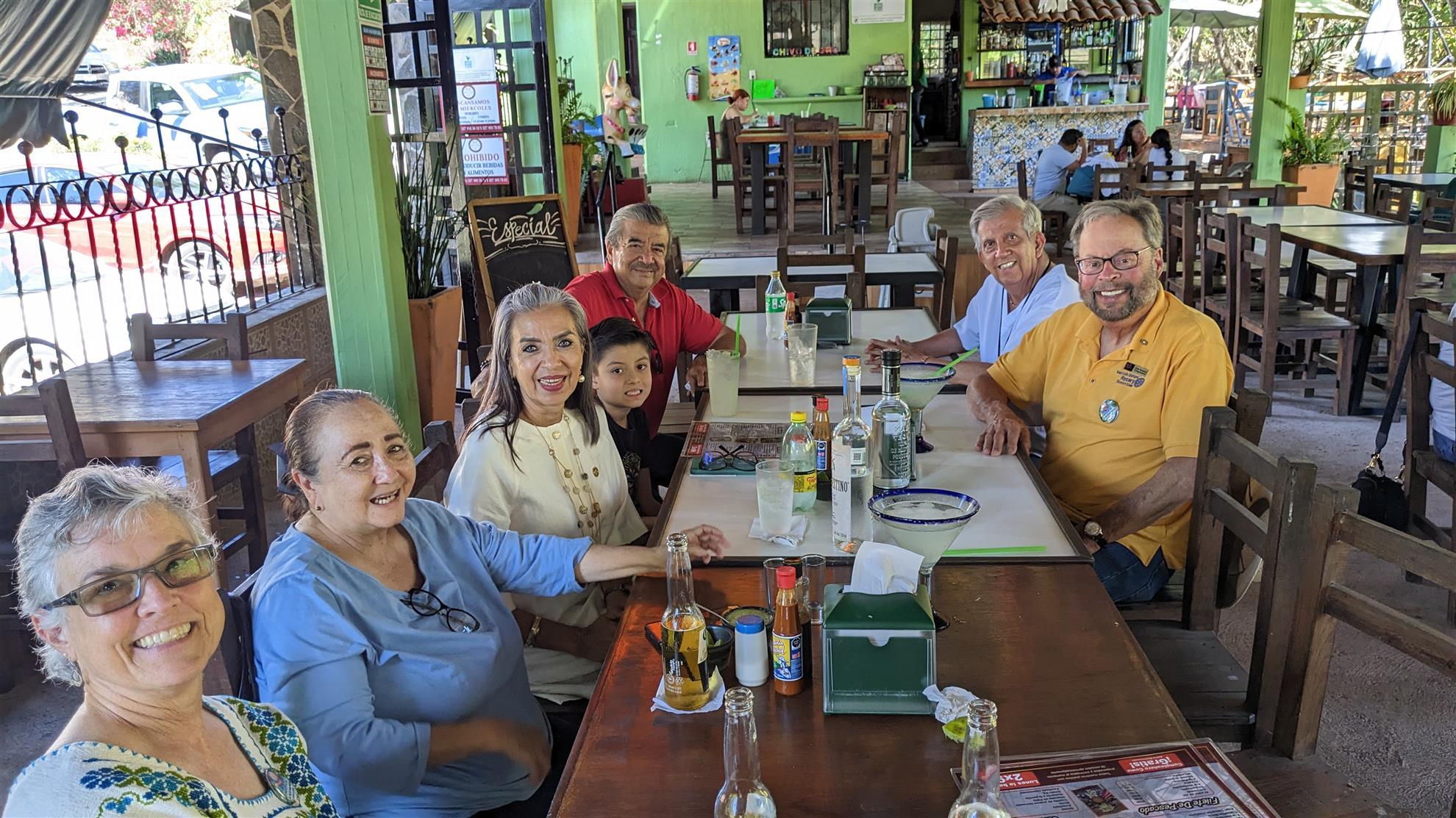 Rotarians visiting with our sister club in Compostela Mexico