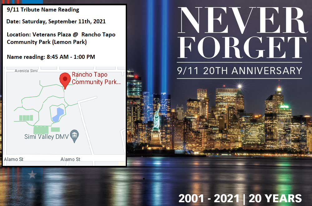 Simi Sunset Rotary 9/11 20th Anniversary tribute