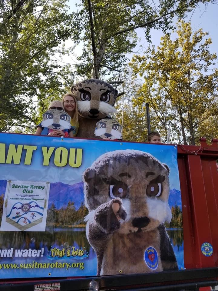 Looks like Josh the Otter had fun at the AK State Fair! Rotary Club