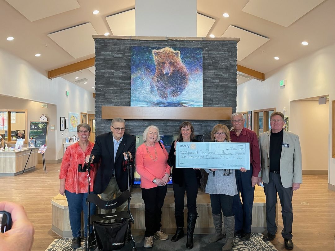 Presenting a Check for $10,000 to RMH