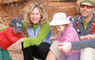 Alex Prime, with husband and kids