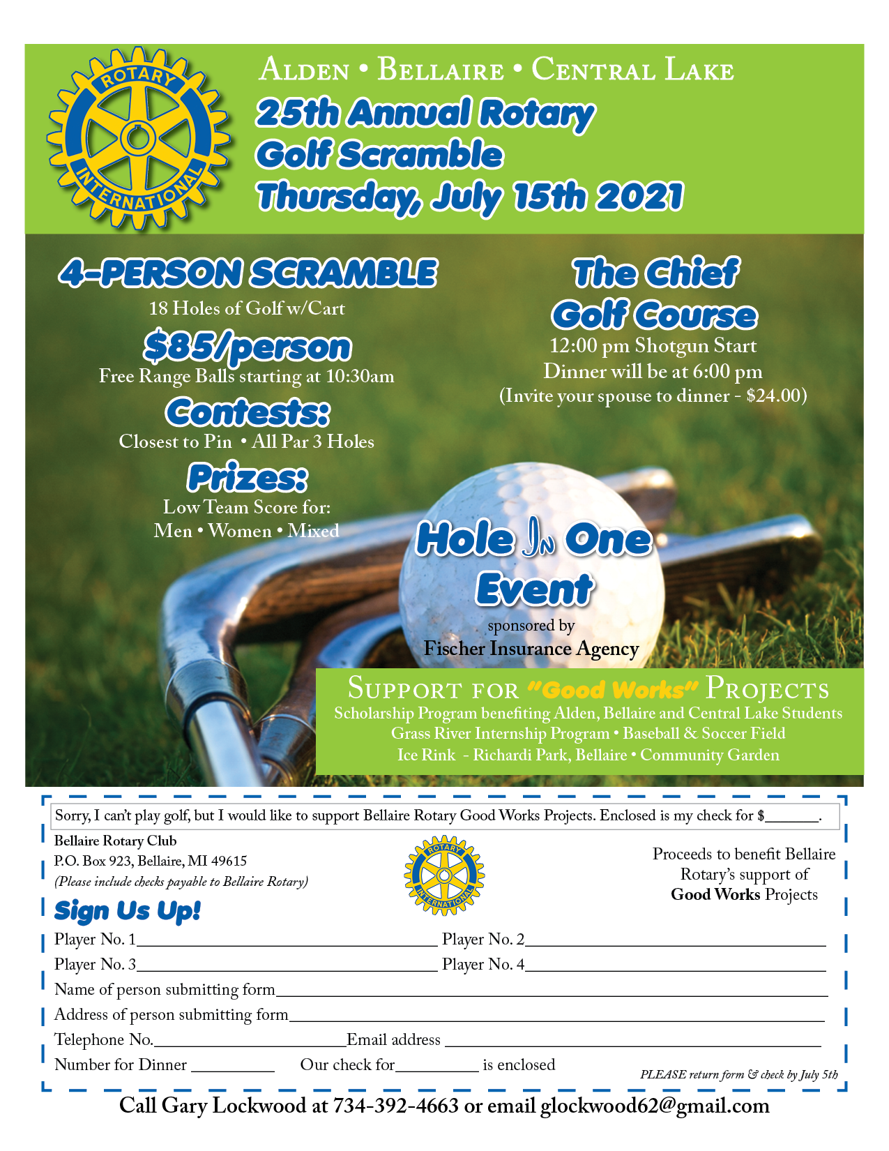 25th Annual Rotary Golf Scramble | Rotary Club of Bellaire