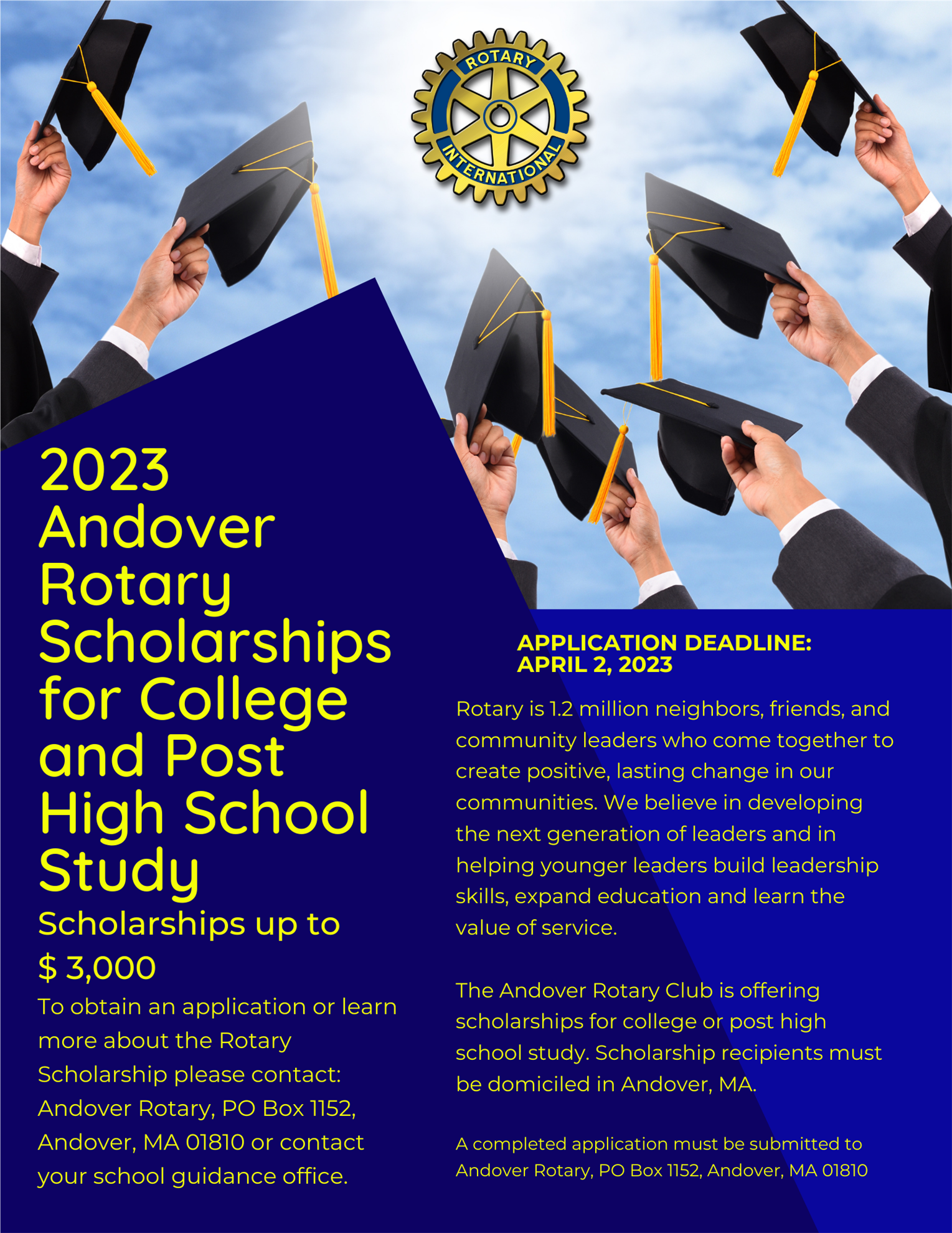 Rotary Club of Andover Scholarships | Rotary Club of Andover