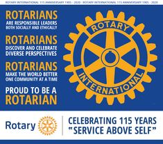 115 HAPPY BIRTHDAY ROTARY | Rotary Club of Mid-Bergen County