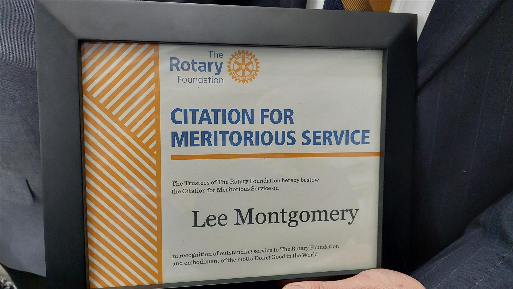 The Rotary Foundation Citation for Meritorious Service Rotary Club of South Tyler