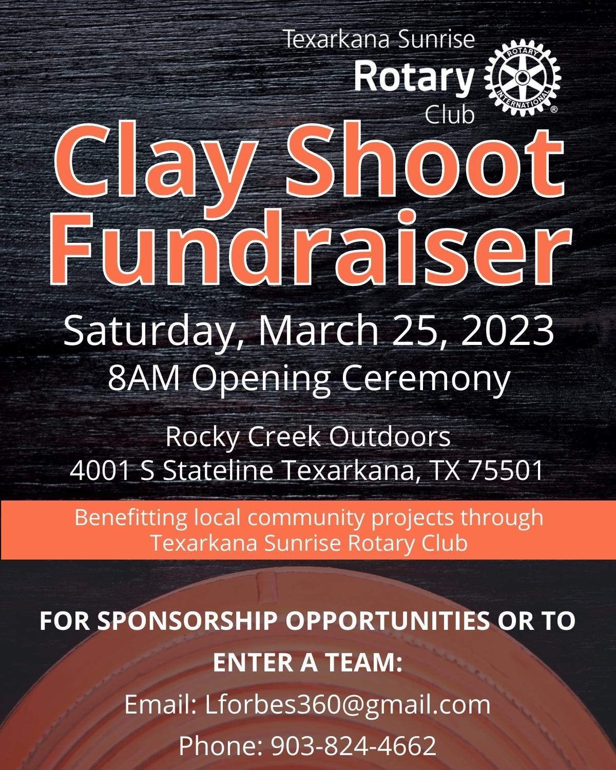 Mark your Calendar for Sunrise Sporting Clay Tournament & 5 Stand Shoot