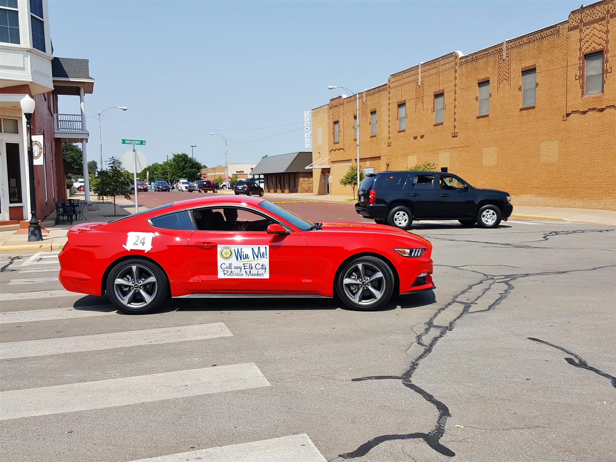 Our Mustang in the Rodeo Parade Rotary Club of Elk City