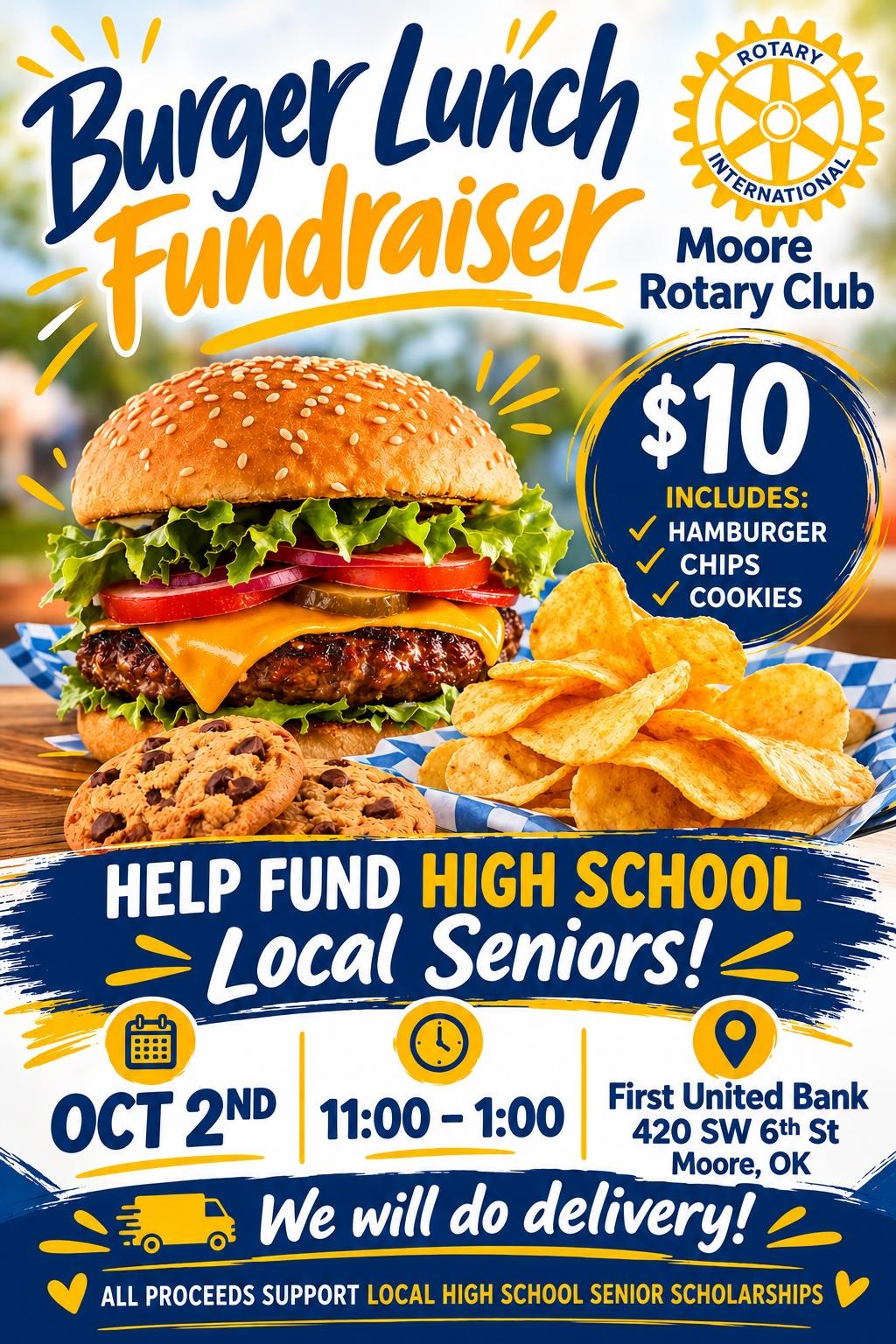 Burger Lunch Fundraiser, Oct 2