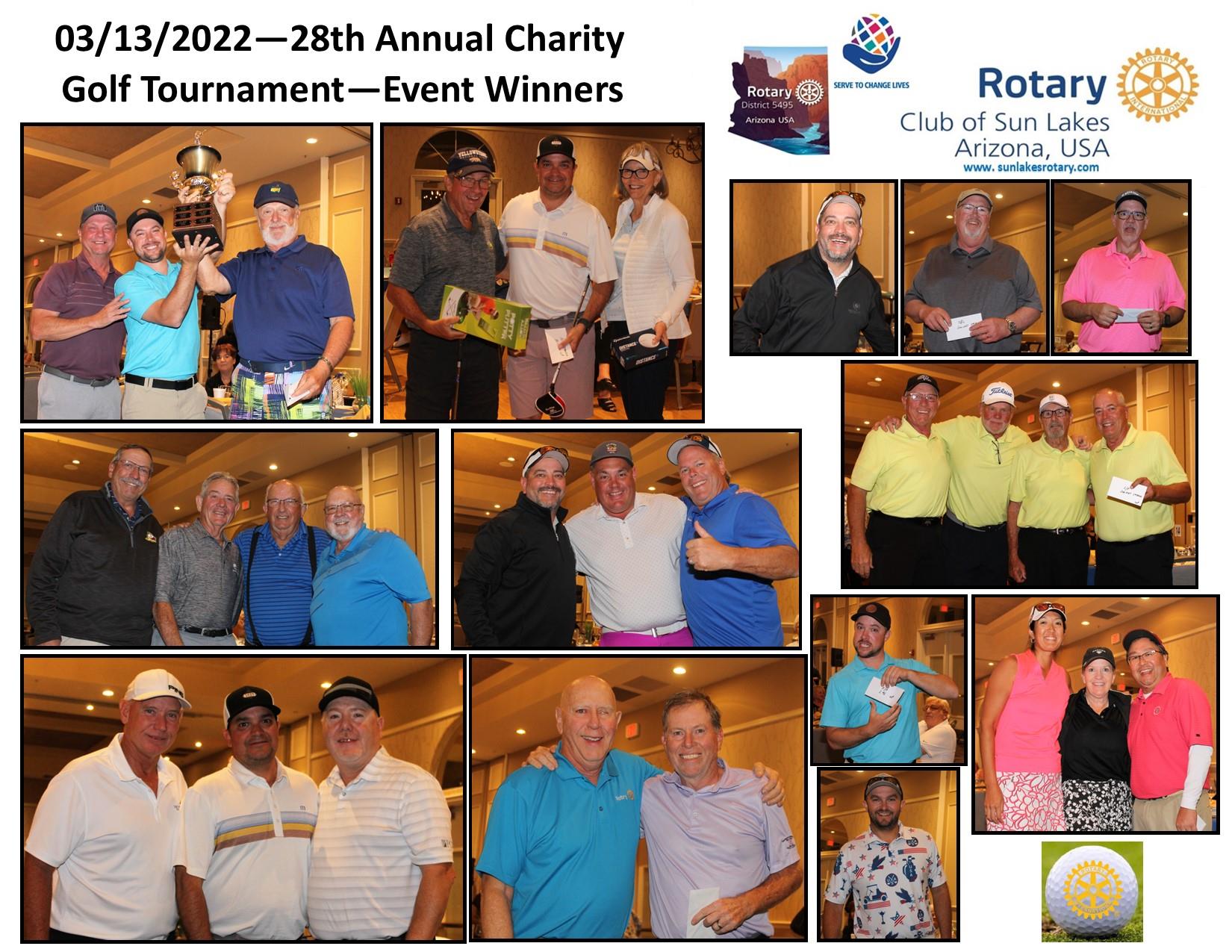 Golf Tournament Winners Rotary Club of Sun Lakes